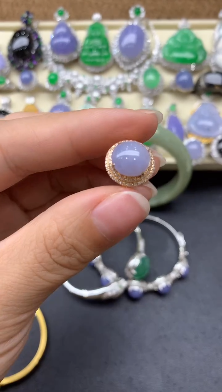 【闪购商品】翡翠戒指18K金镶嵌419-中国好珍宝