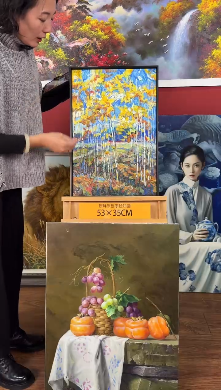 油画【3号】约53*35cm丨朝鲜原创纯手绘孤品油画丨顺丰包邮