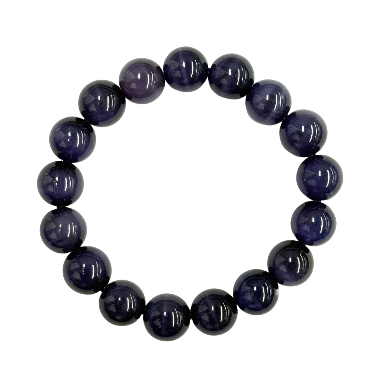 【符老板】s1432-国风气质设计款紫幽灵玛瑙圆珠手串-赠礼盒