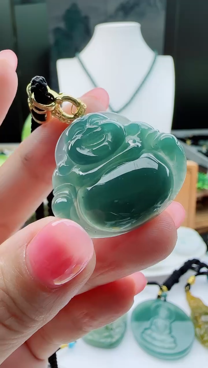 【闪购商品】翡翠颈饰18K金镶嵌多样性随机一件发货