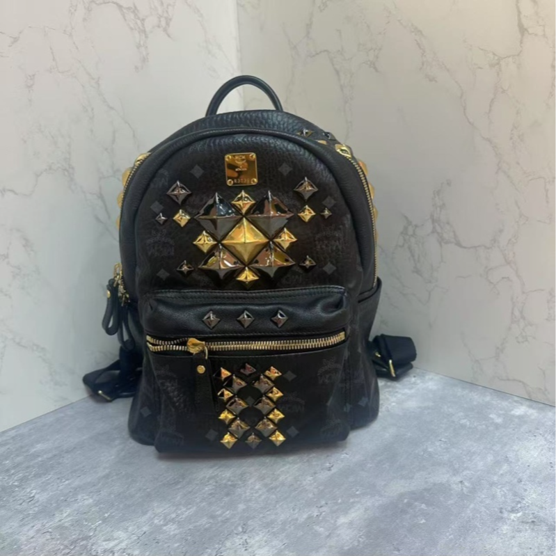 95新 MCM 乱乱子中古/女士/双肩包/107678
