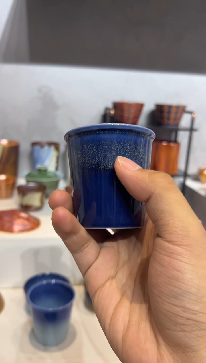 4柴房陶瓷柴烧可乐杯，因柴烧特性，每只都略有不同~