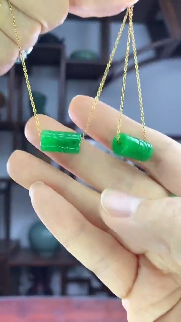 吊坠(赠链)未镶嵌翡翠X72阳绿路路通