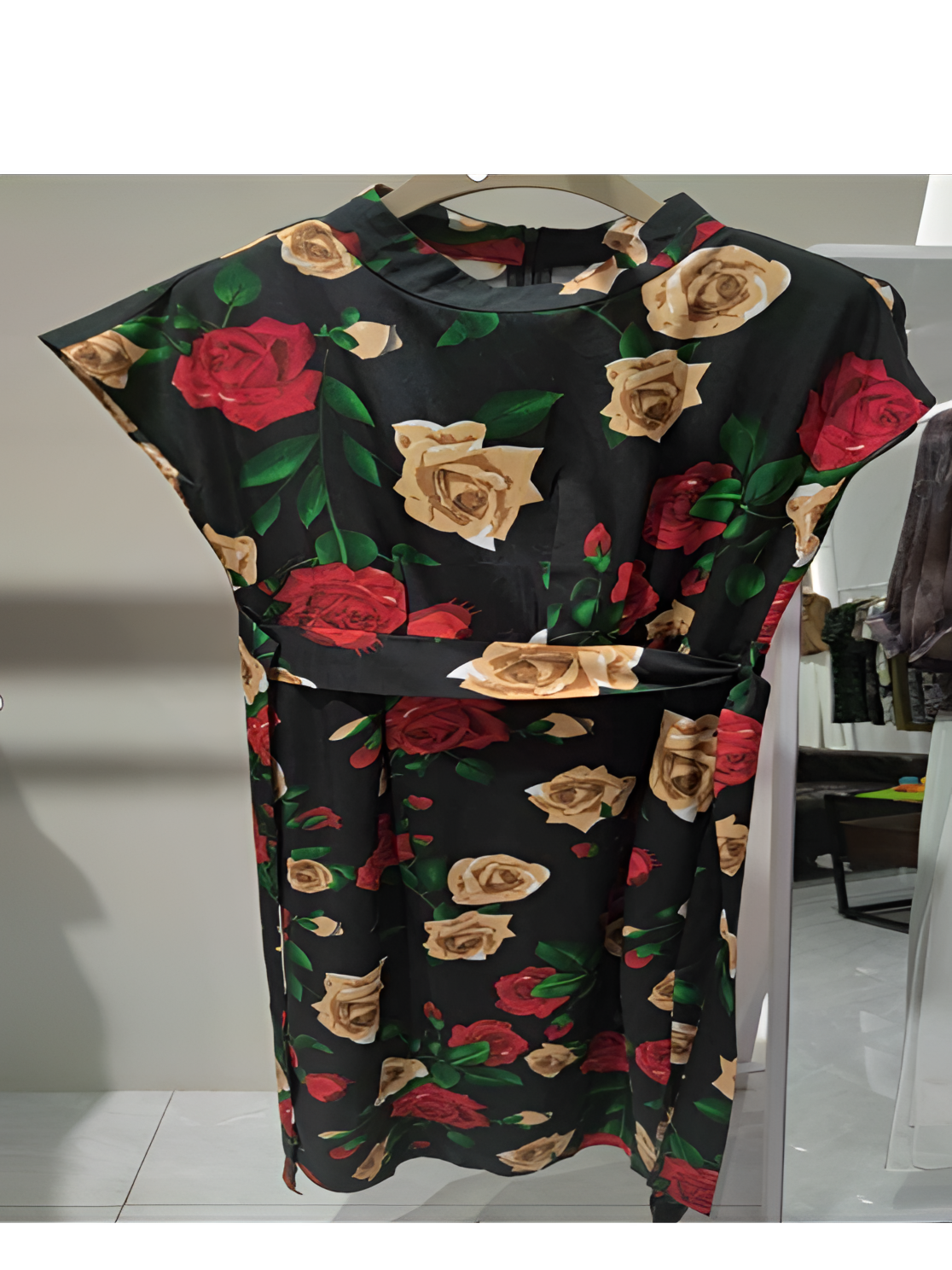 【粉丝专属福利】雅纯姿气质时尚玫瑰印花连衣裙26117