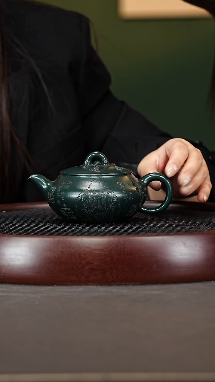 茶壶紫砂54ZWP福禄寿 可心绿泥280c