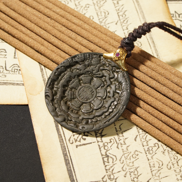 明代九宫八卦牌/GW2114Z/古玩老串/律宝堂