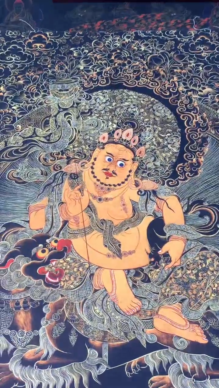 卷轴画117黑金黄财神