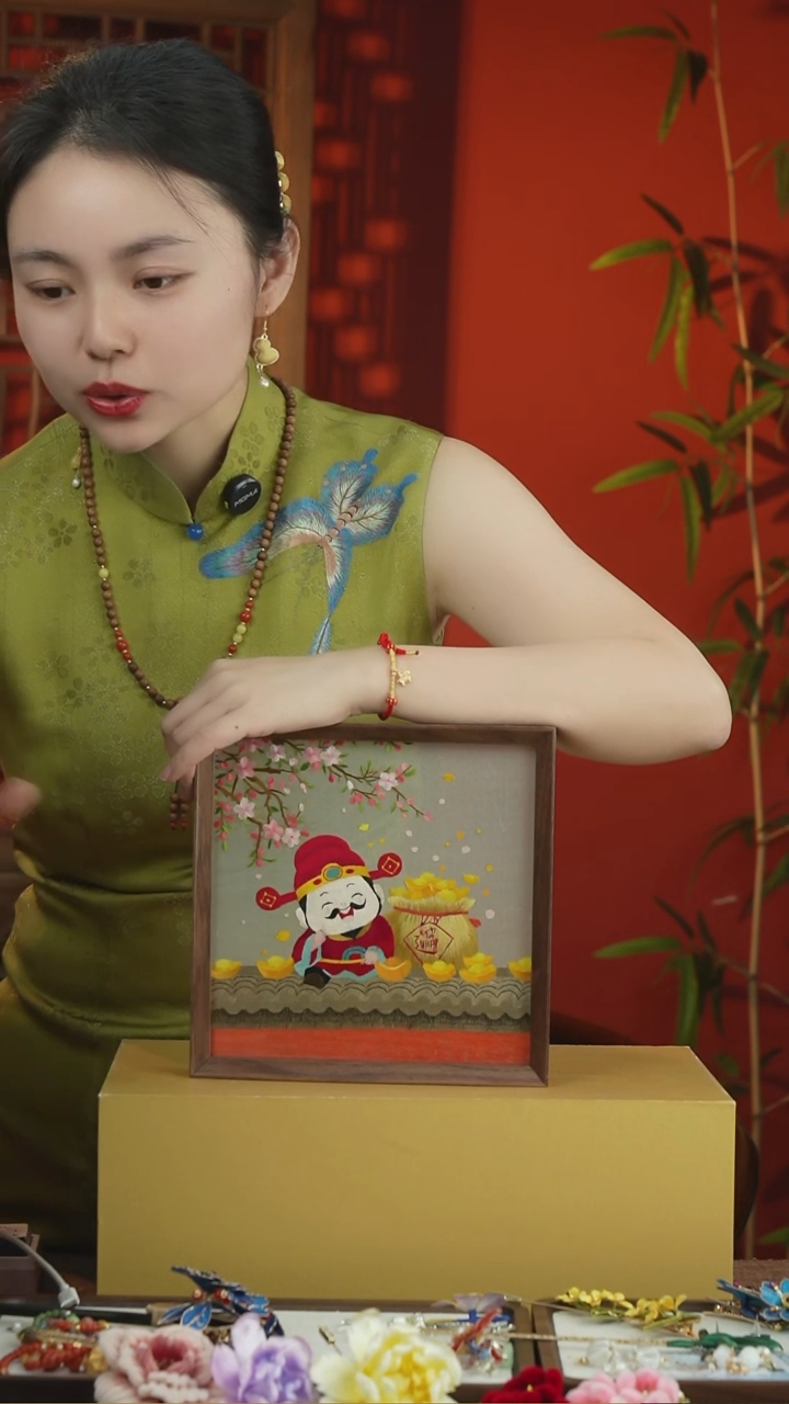 刺绣非遗苏绣摆件