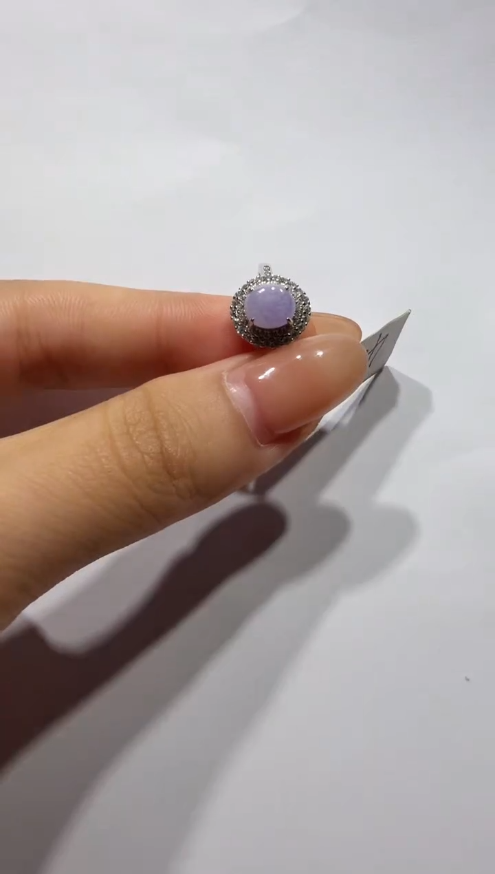 银S925镶嵌戒指翡翠通体925银镶缅甸A货翡翠戒指