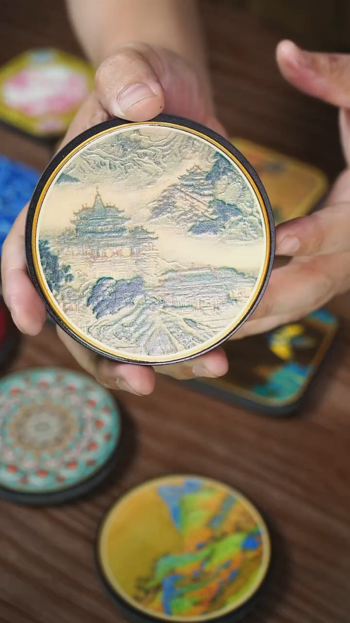 壹藏贰宝蓬莱仙境杯垫一片