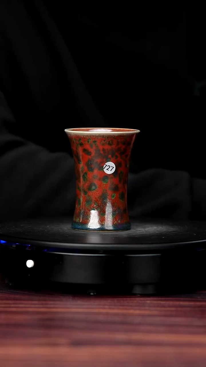 壶瓷727#李盼龙一级品原矿钧瓷束腰杯