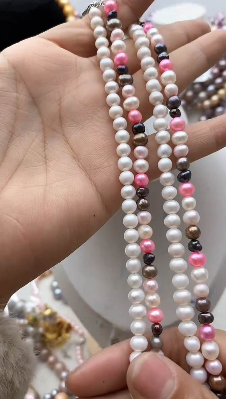 【闪购商品】淡水珍珠颈饰钛钢197