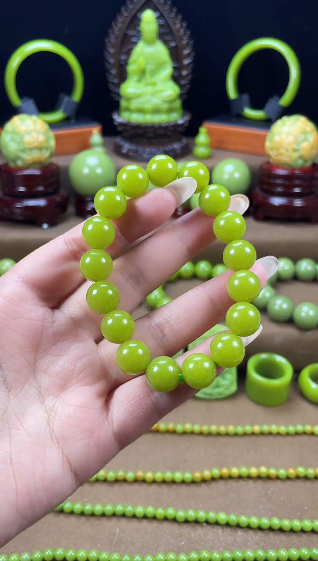 石材夜光卡12手串