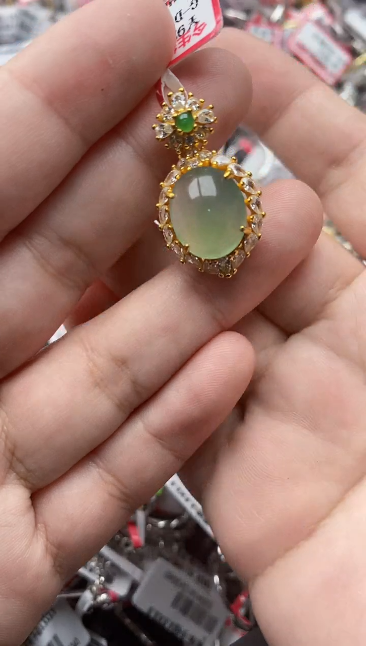 【闪购商品】翡翠戒指银S925镶嵌2222---10
