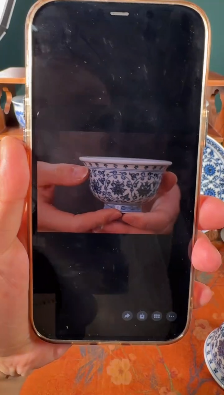 【闪购商品】杯刘建锋双狮青花压手