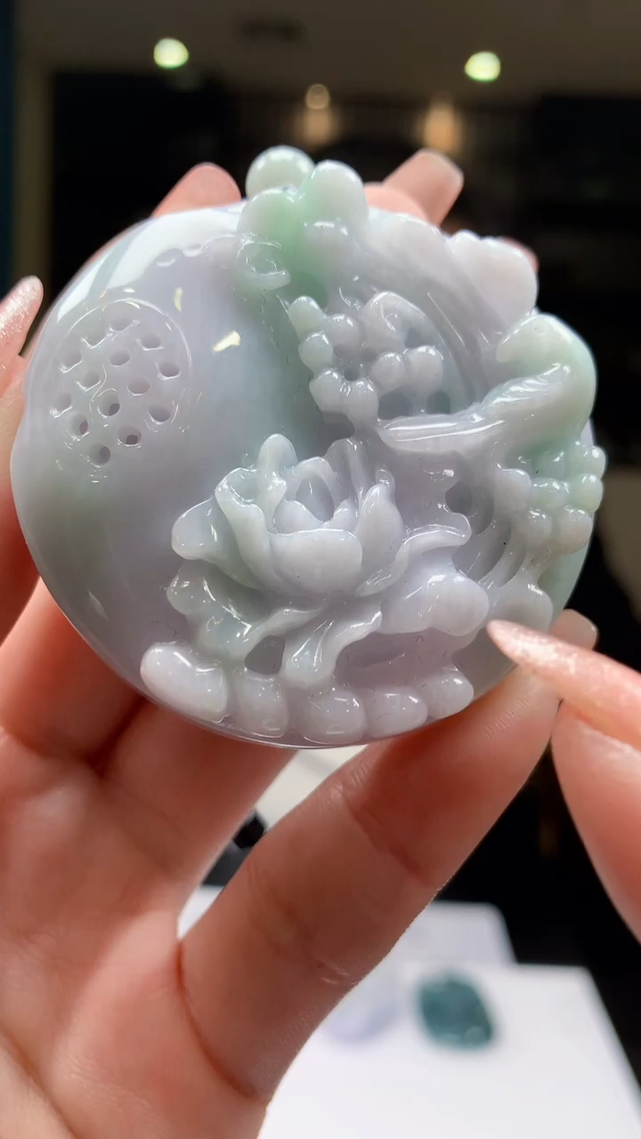 【闪购商品】定制翡翠未镶嵌1074-毛货挂件8