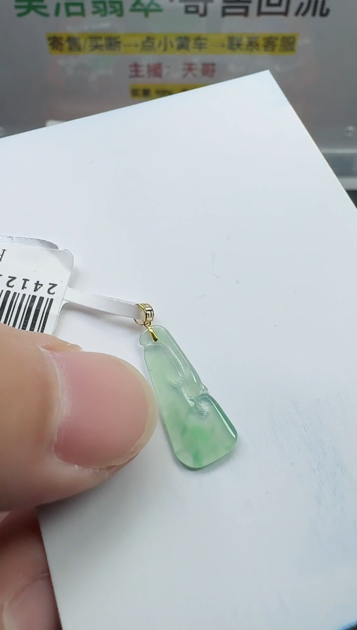 【闪购商品】翡翠颈饰18K金镶嵌寄售回流，不退不换