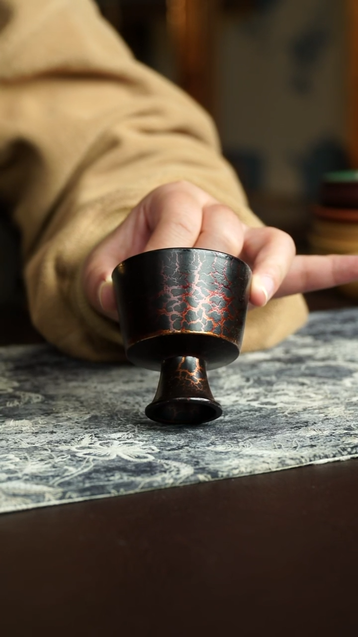 茶杯紫砂8号 乐乐老师新品特惠炸漏贝壳烧 宜兴紫砂原矿作品