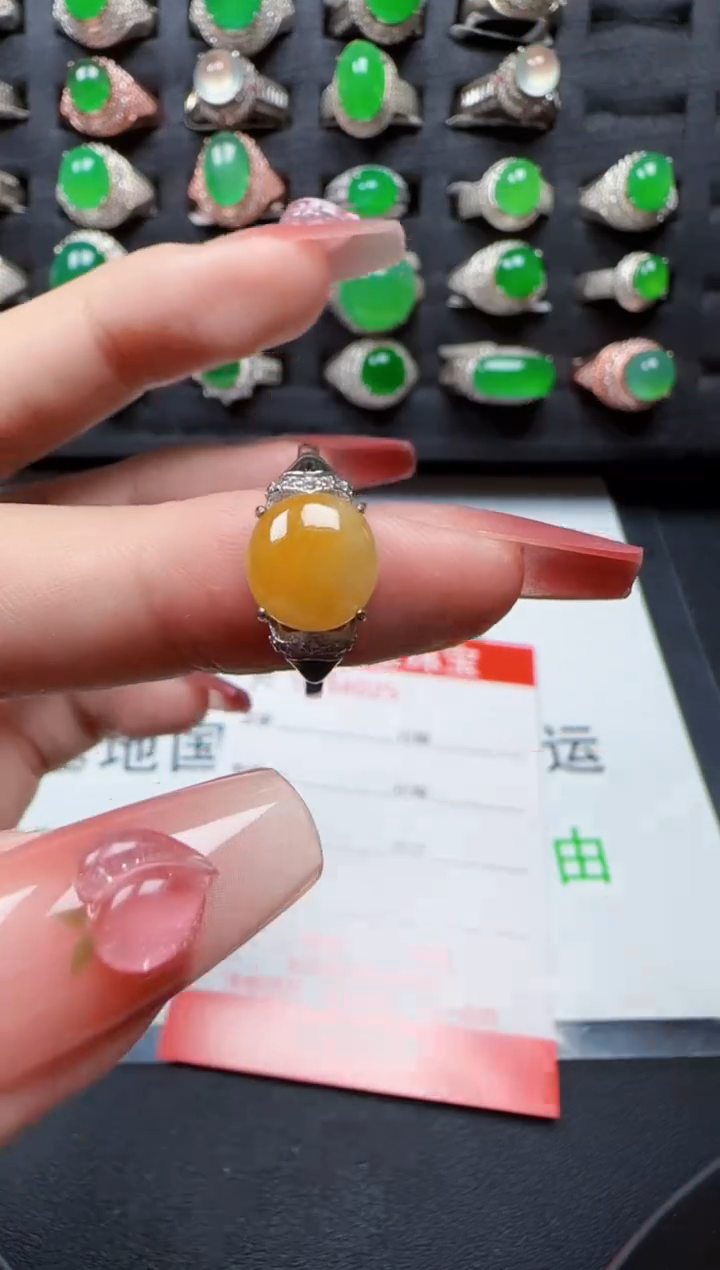 【闪购商品】翡翠戒指银S925镶嵌4025
