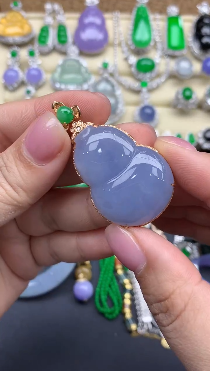 【闪购商品】翡翠颈饰18K金镶嵌501-中国好珍宝