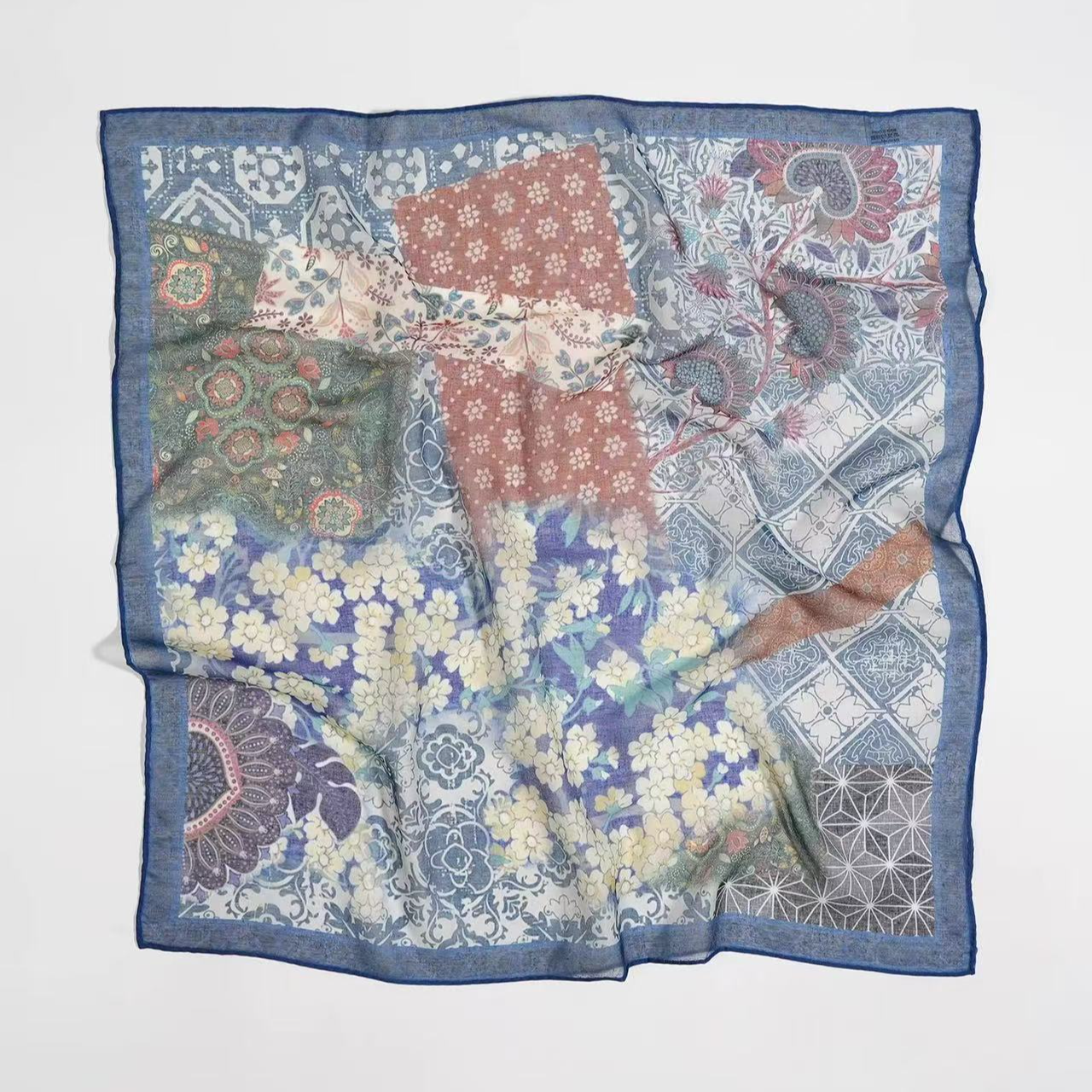 （花境）新丝棉65*65左右方巾