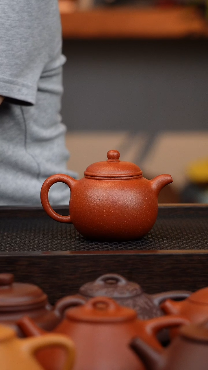 茶壶紫砂预售 匏樽 150cc 40目99红降坡