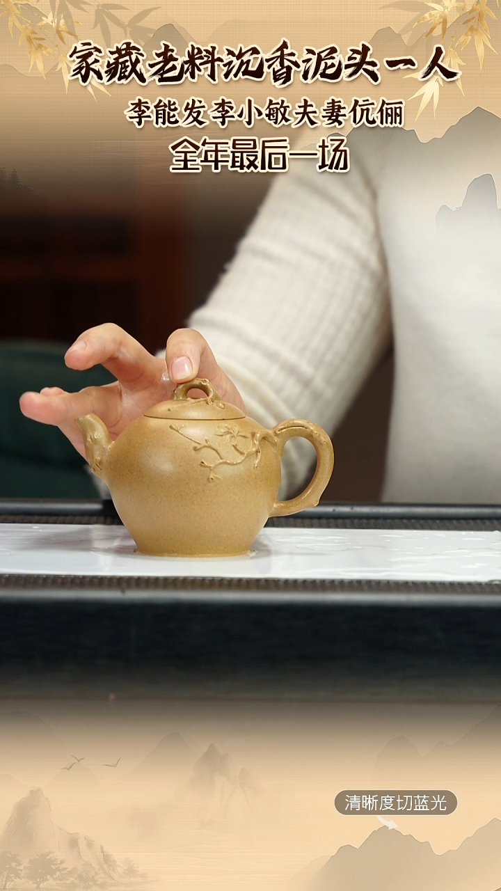 茶壶紫砂紫砂壶 老宕口黄金段