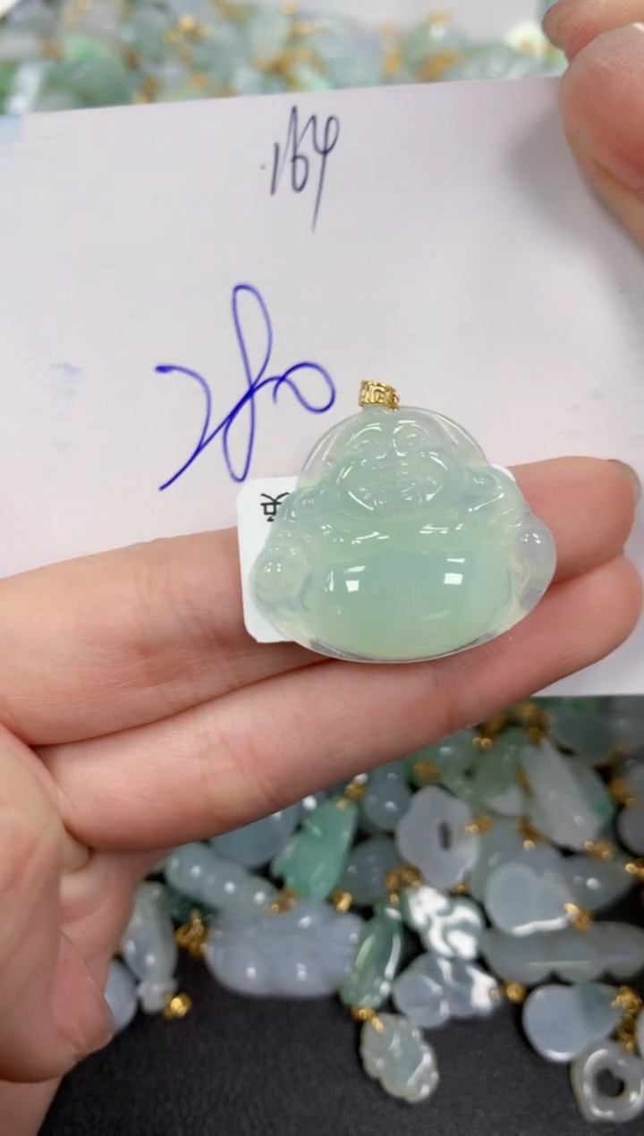 【闪购商品】翡翠颈饰18K金镶嵌 天然翡翠A货