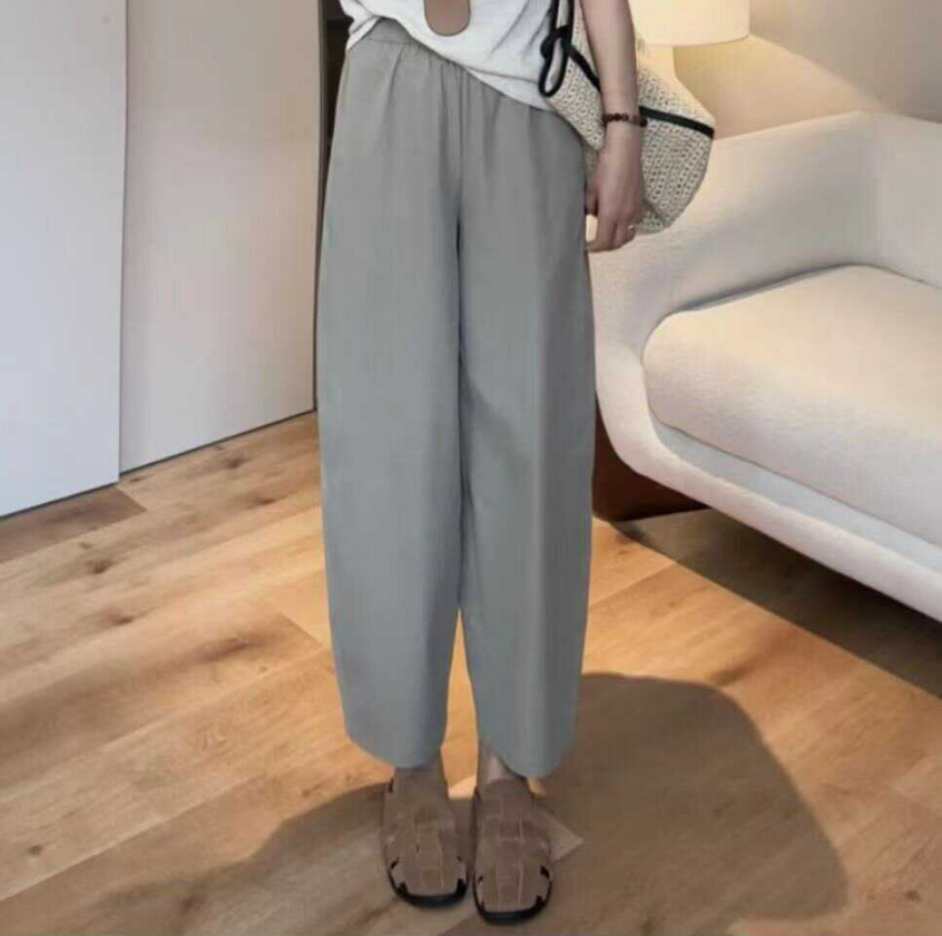 JIUJIU【纸皮裤】九分小哈伦休闲裤子女显瘦夏季百搭垂感宽松-20140