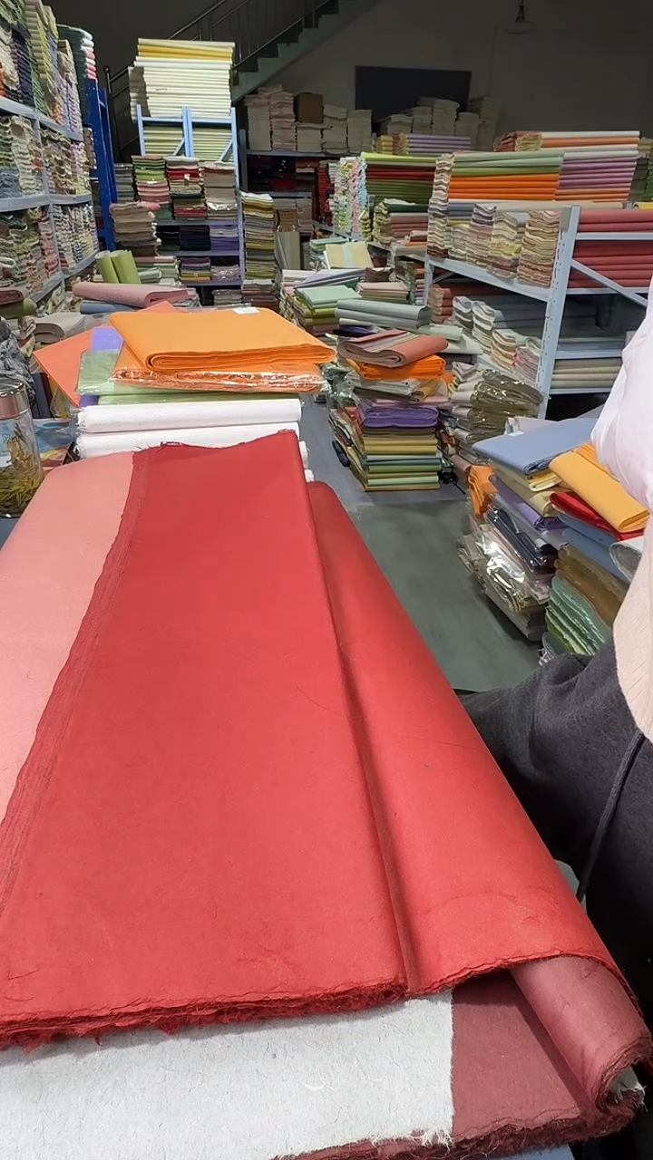 木*纯手工四尺整张50张红色光板雁楮清水云龙 送份套皮