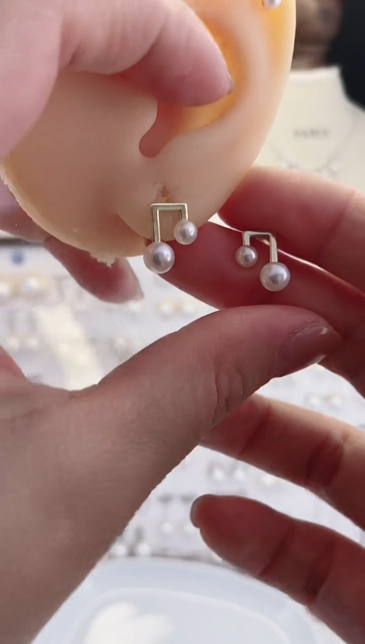 合金耳饰淡水珍珠07