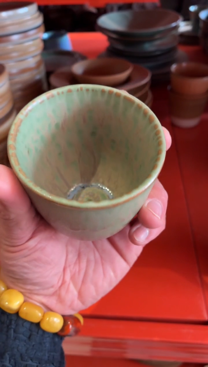 瓷片远山水杯（拍一发二）