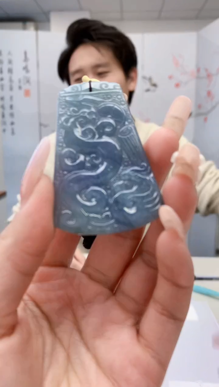 【闪购商品】定制翡翠未镶嵌1502lr-毛货挂件16