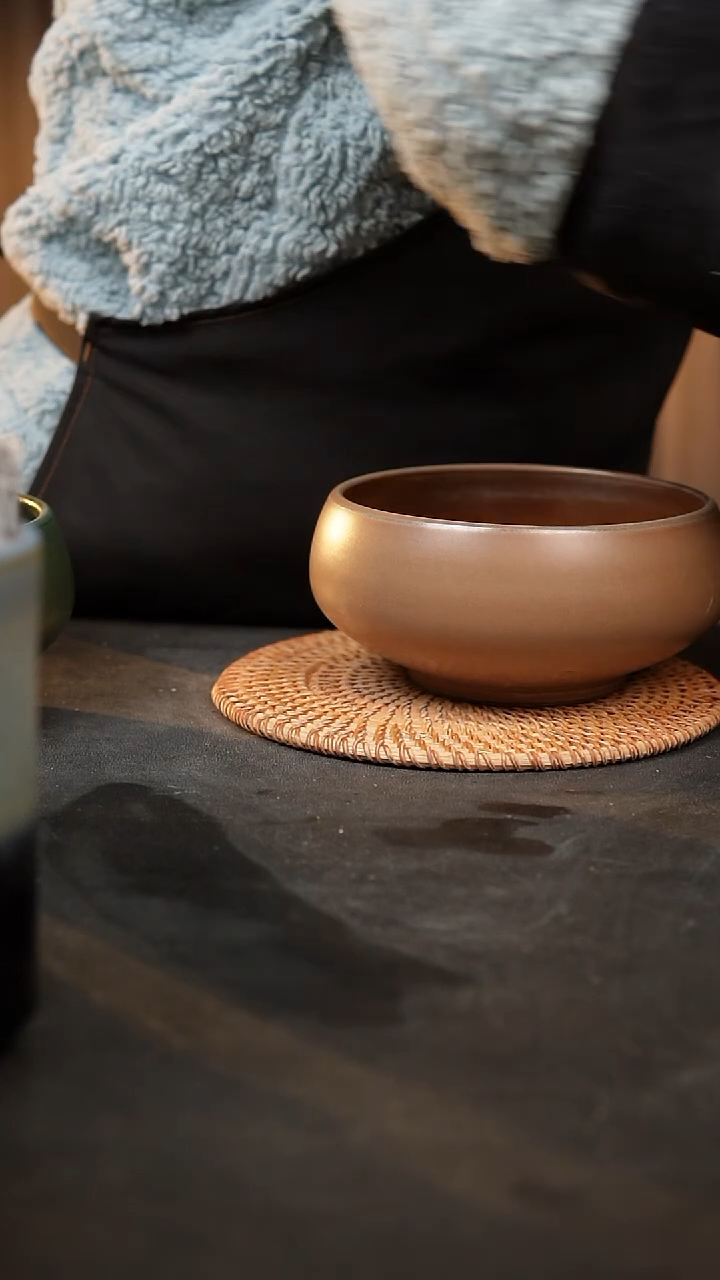 【闪购商品】瓷片泥泥手工花盆口14高8