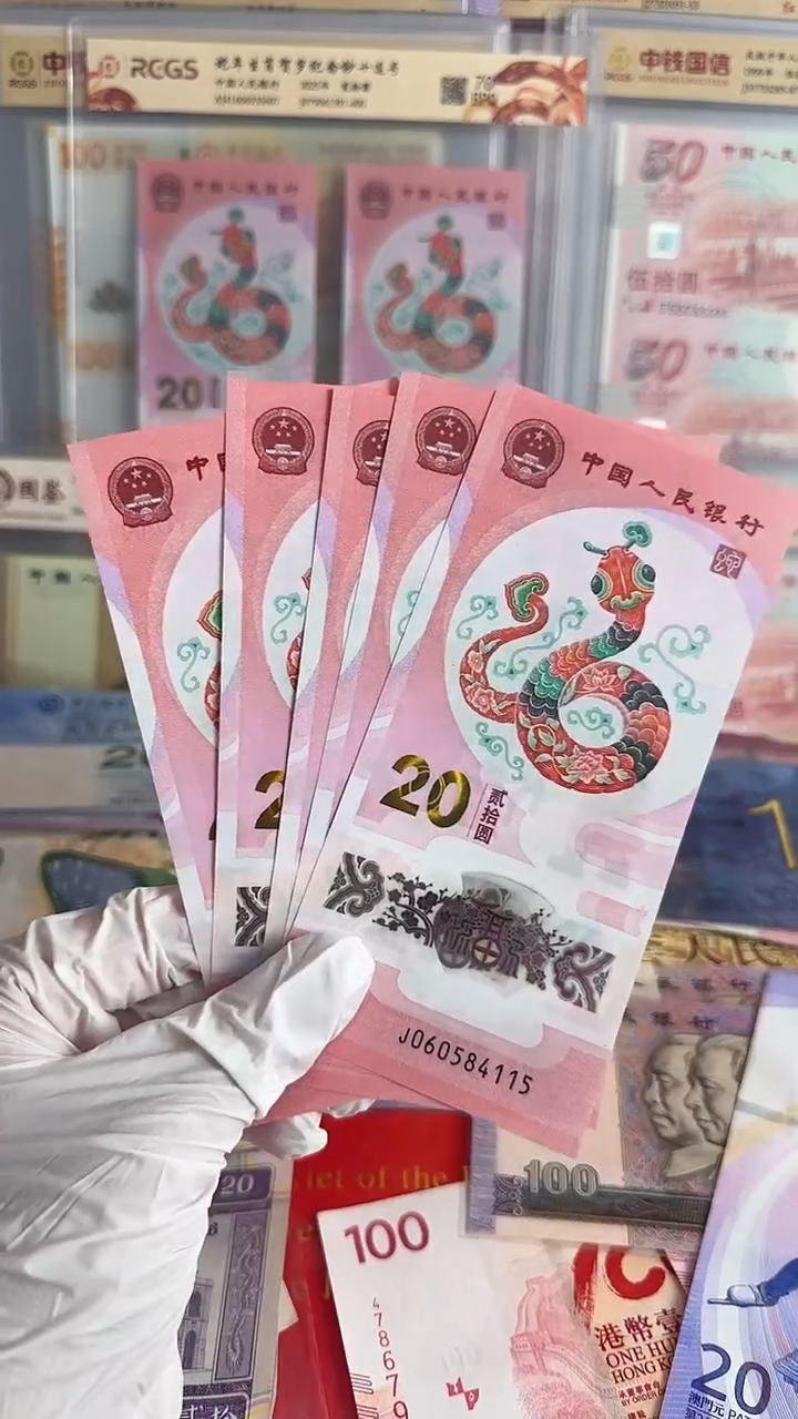 纸蛇年纪念钞全新一张