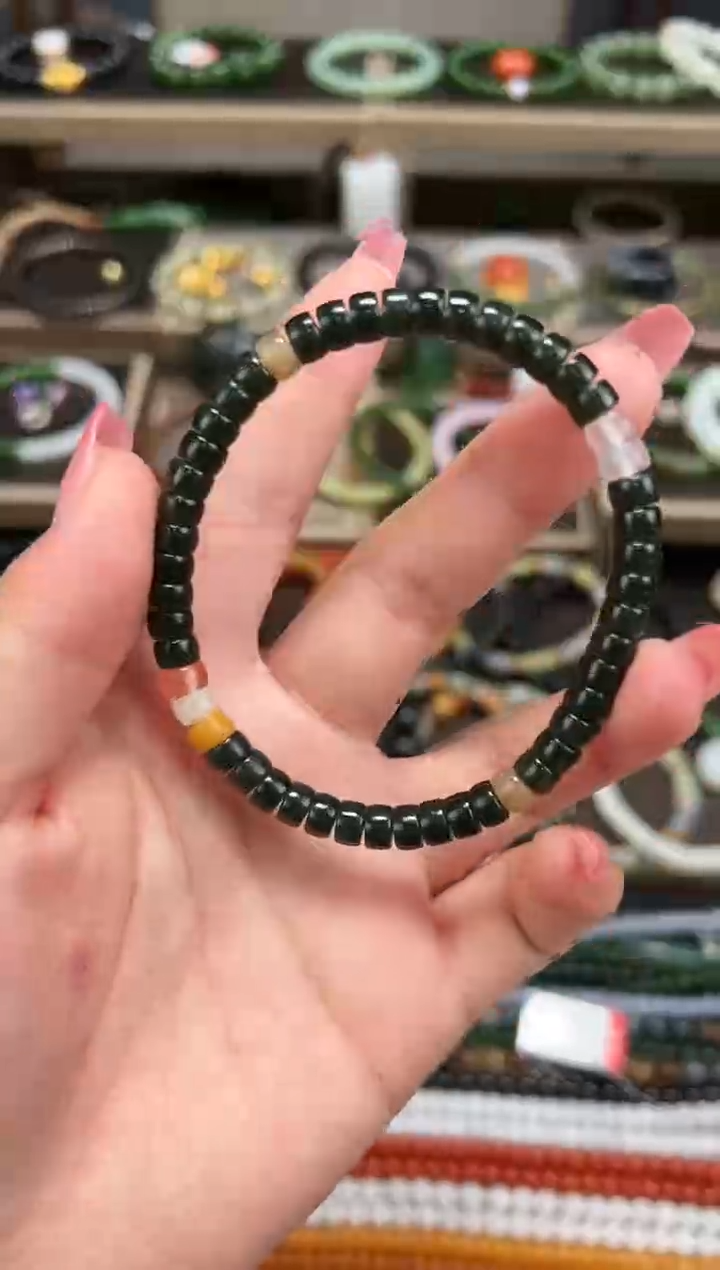 【闪购商品】和田玉手串未镶嵌青玉卡6mm