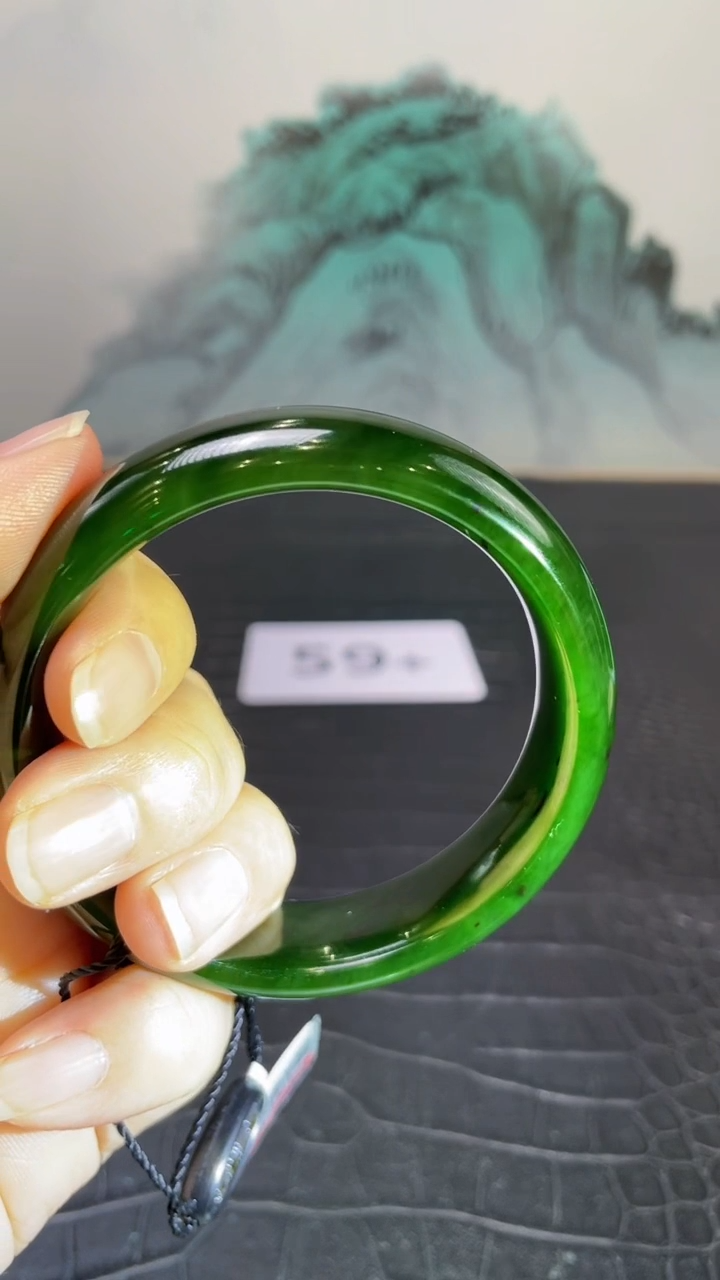 未镶嵌手镯和田玉（碧玉）清*59+