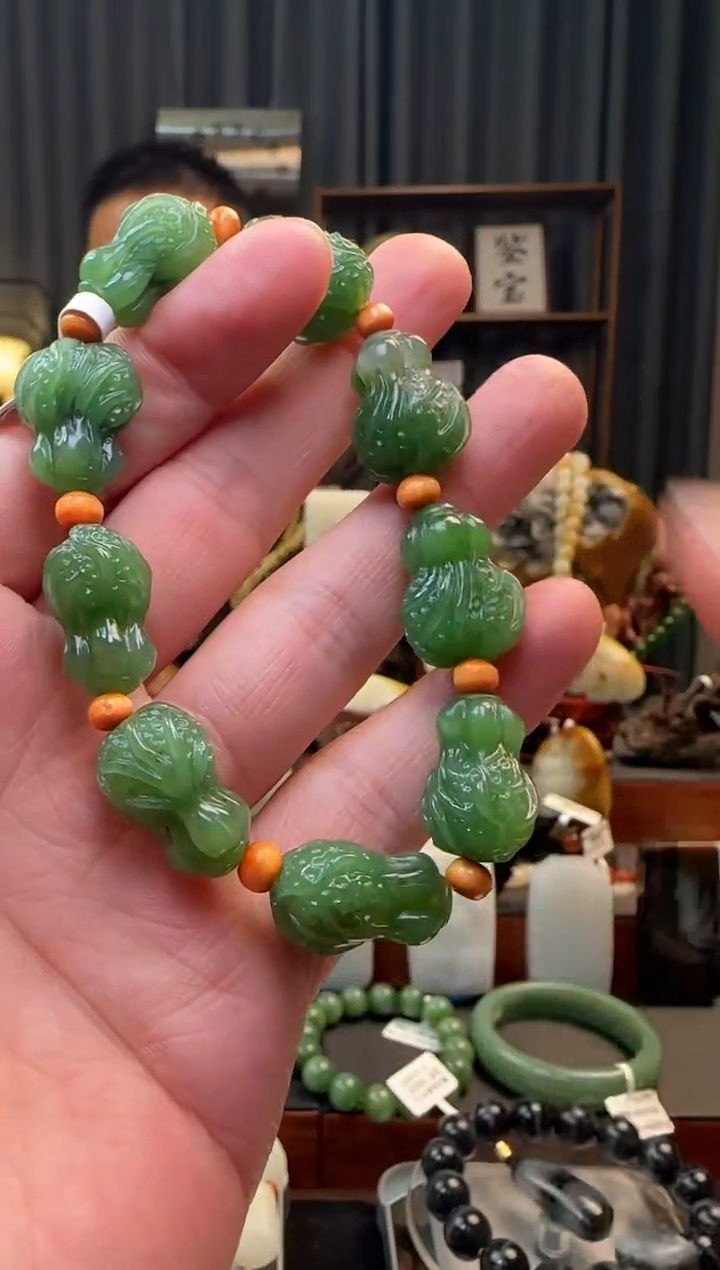 吊坠(不含链)未镶嵌和田玉手串