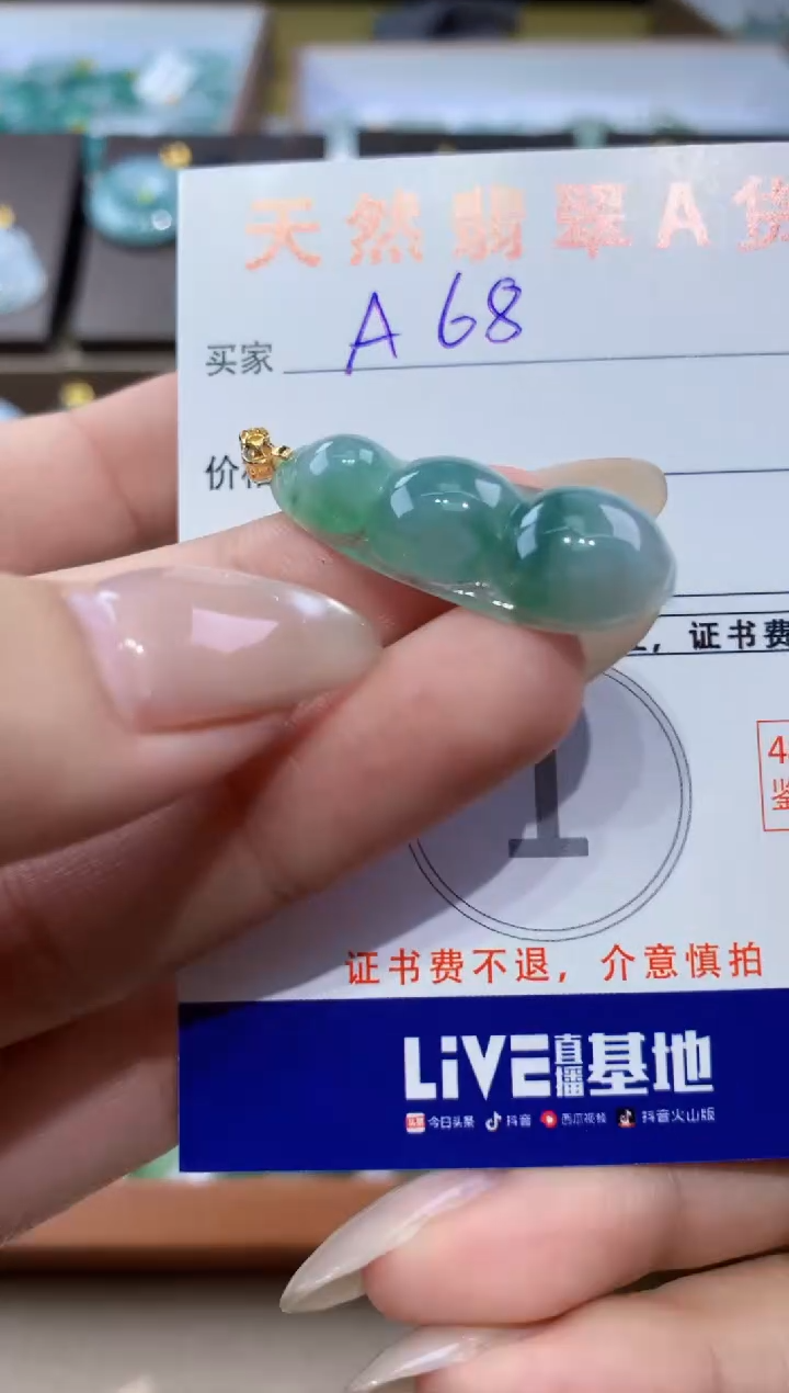 颈饰未镶嵌翡翠天然缅甸翡翠A货挂件 