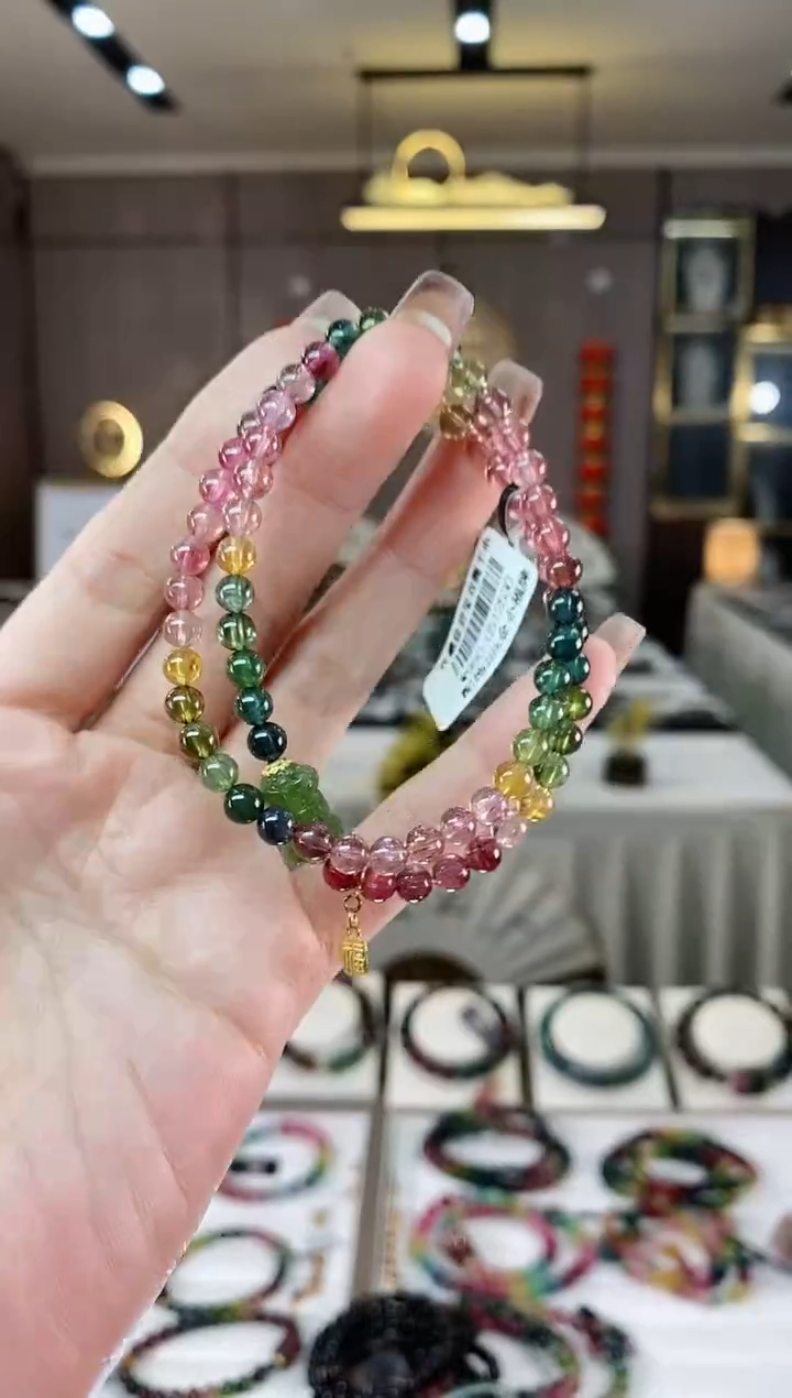 【闪购商品】碧玺两圈手串5mm+未镶嵌一物一证dan