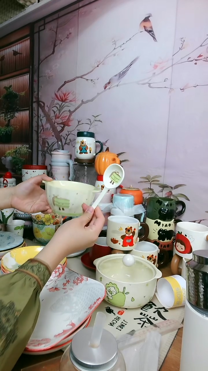 陶【闪购福利】抹茶绿双耳碗