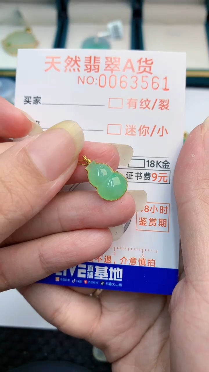 【闪购商品】翡翠颈饰18K金镶嵌            8