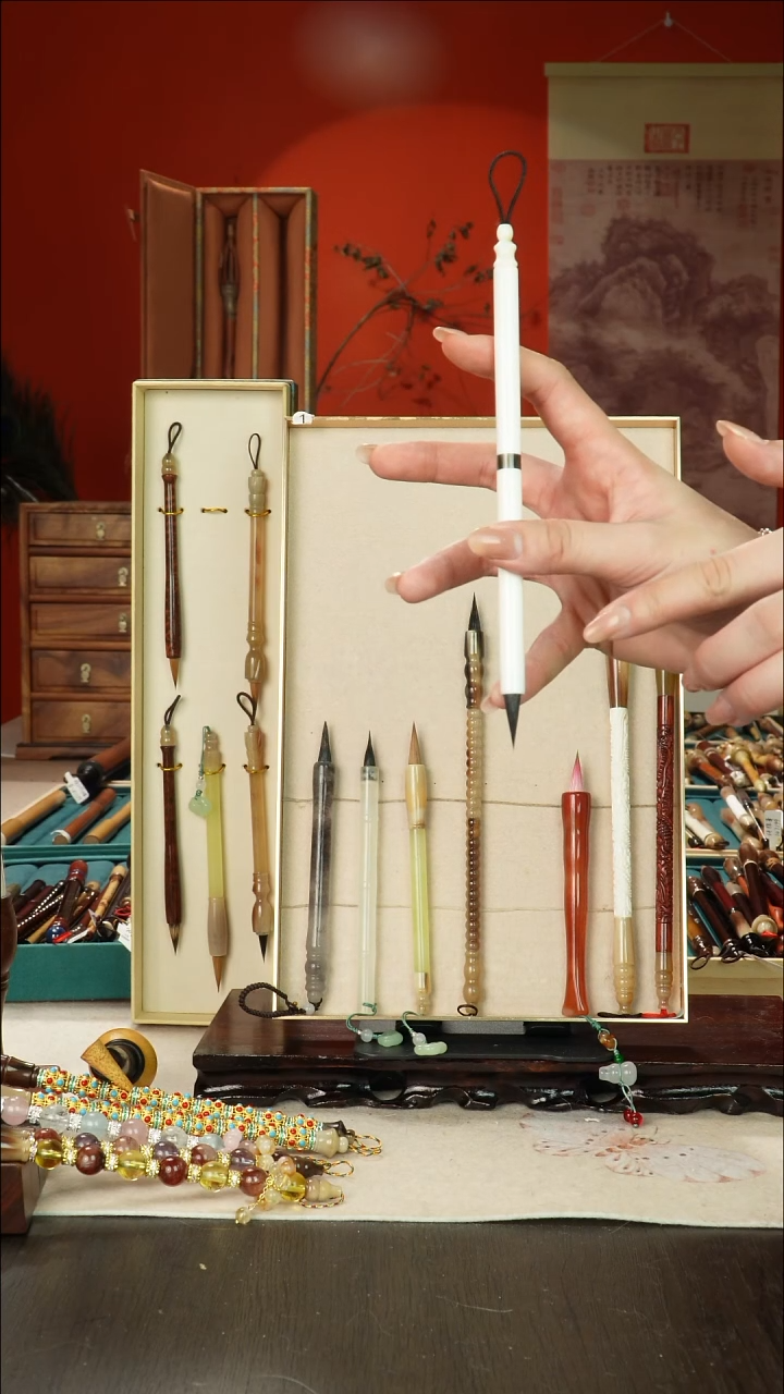 362号闪孤品高货毛笔链接 清水试笔 蘸墨不退