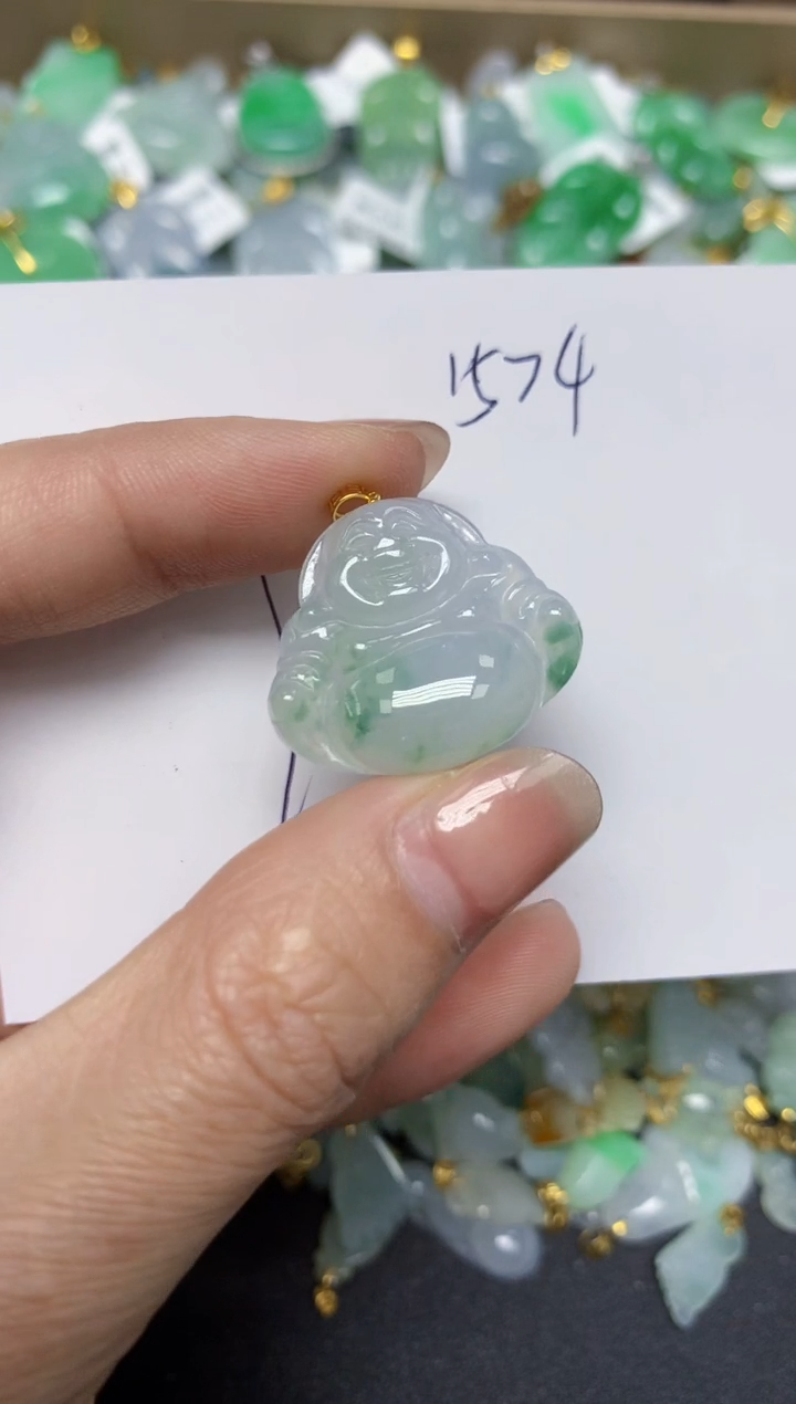 【闪购商品】翡翠颈饰18K金镶嵌 天然翡翠A货