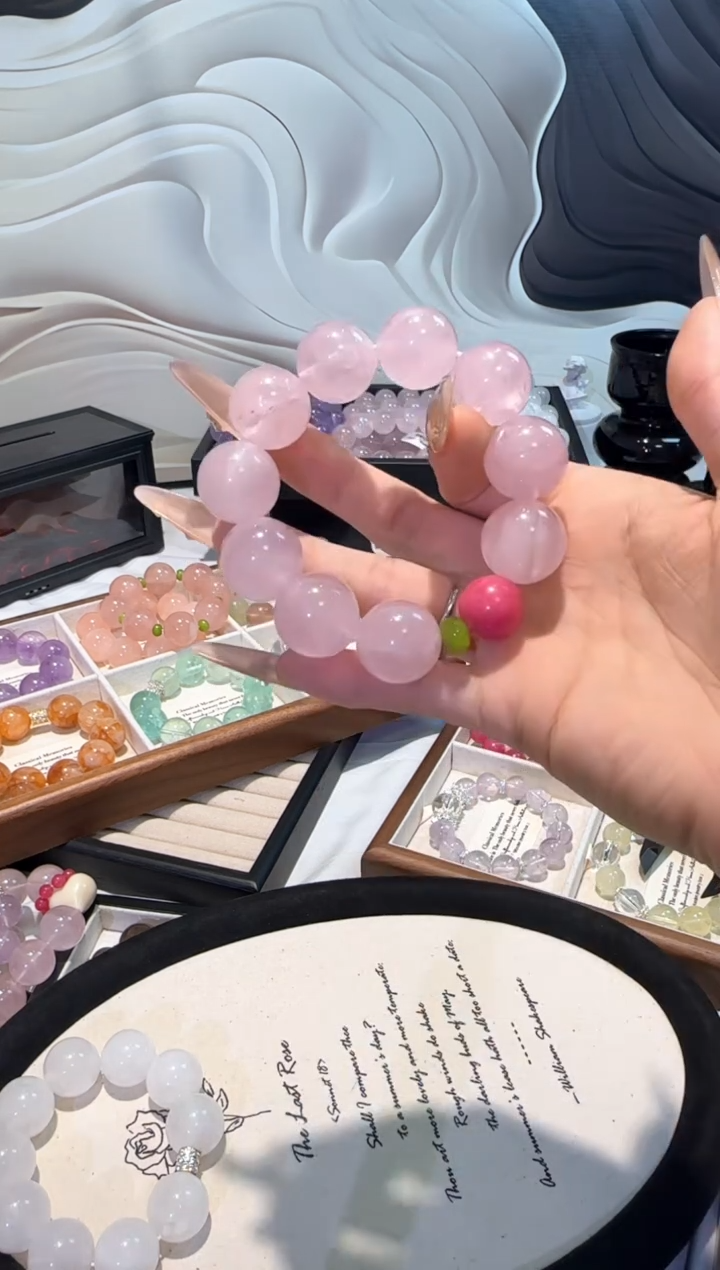 水晶手串未镶嵌马粉