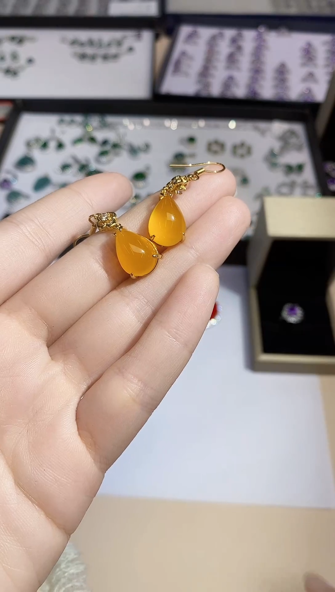 【闪购商品】玛瑙/玉髓耳坠合金多样性 发其一  【83】