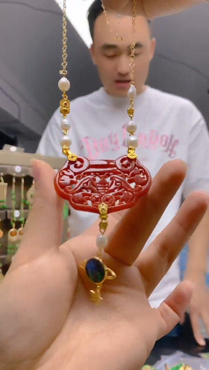 【闪购商品】翡翠耳饰合金0306翡翠锁骨链