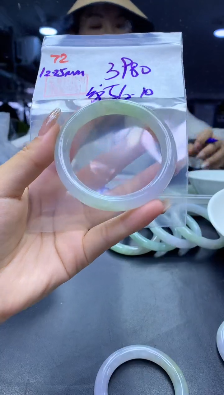 未镶嵌定制翡翠72手镯56纹+3980元+拍一发一