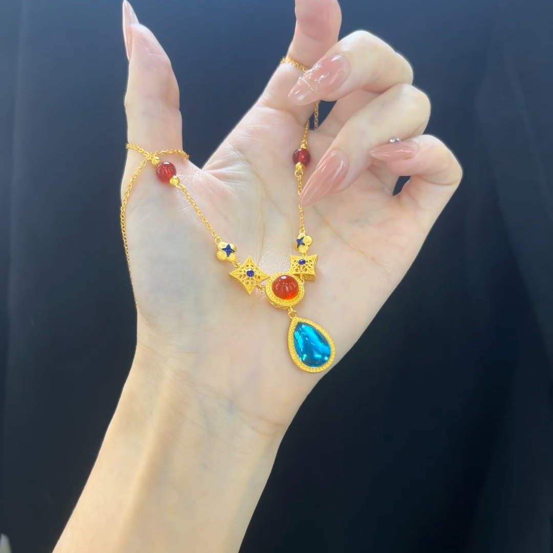 尚金/足金999/凤华小宫影套链/点购买选金重