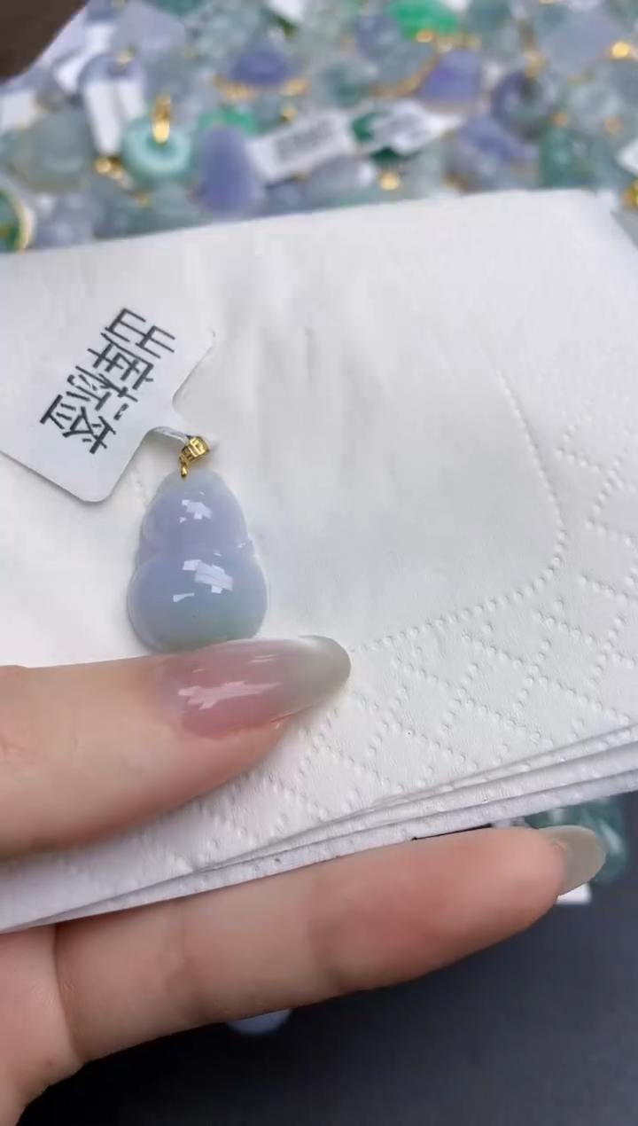 【闪购商品】翡翠颈饰18K金镶嵌天然缅甸翡翠A货